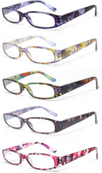 Kerecsen Reading Glasses 5 Pairs Ladies Fashion Spring Hinge Readers for Women