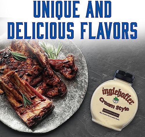 Inglehoffer Condiment Variety Pack, Stone Ground Mustard, Cream Style Horseradish and Applewood Smoked Bacon Mustard (Pack of 3)