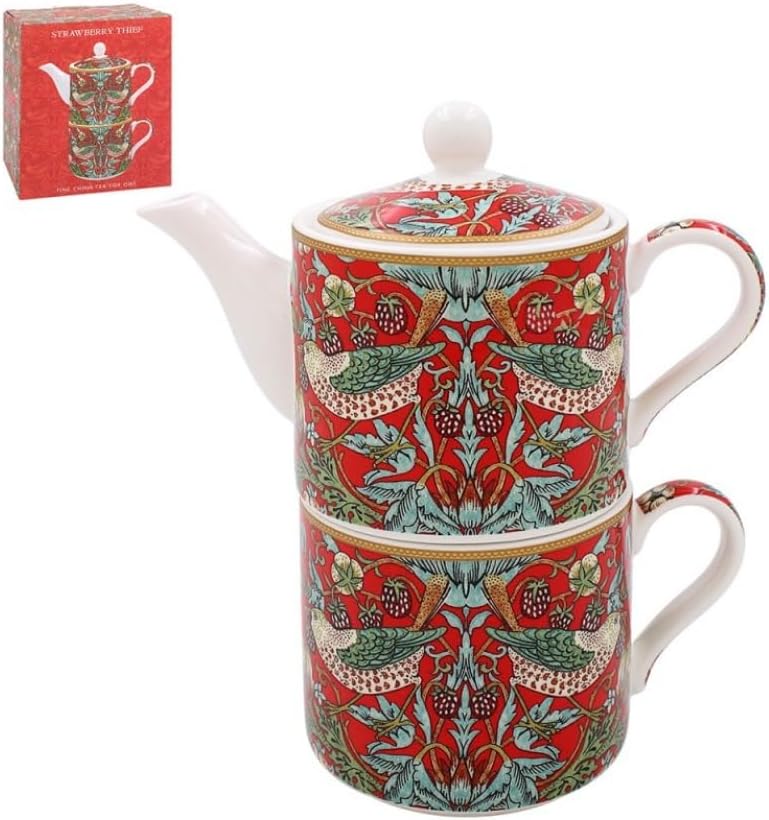 The Leonardo Collection LP96151 Pot, Ceramic, Strawberry Thief Tea for One