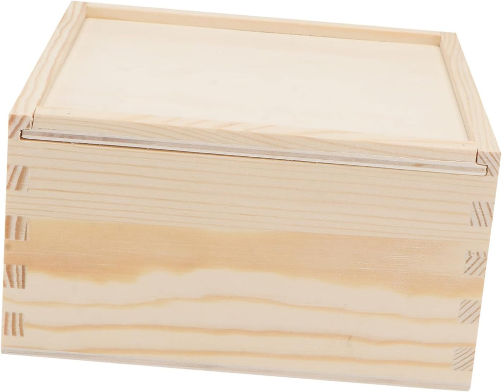 GAROZATION Wooden Wedding Candy Box 15x15x8cm Portable Candy Container with Drawer High-end Bridesmaid Box for Party Favor and Bridal Shower
