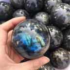 Health & Household Natural Labradorite Crystal Polished Sphere Ball Healing Crystal (Size : 40-50mm)