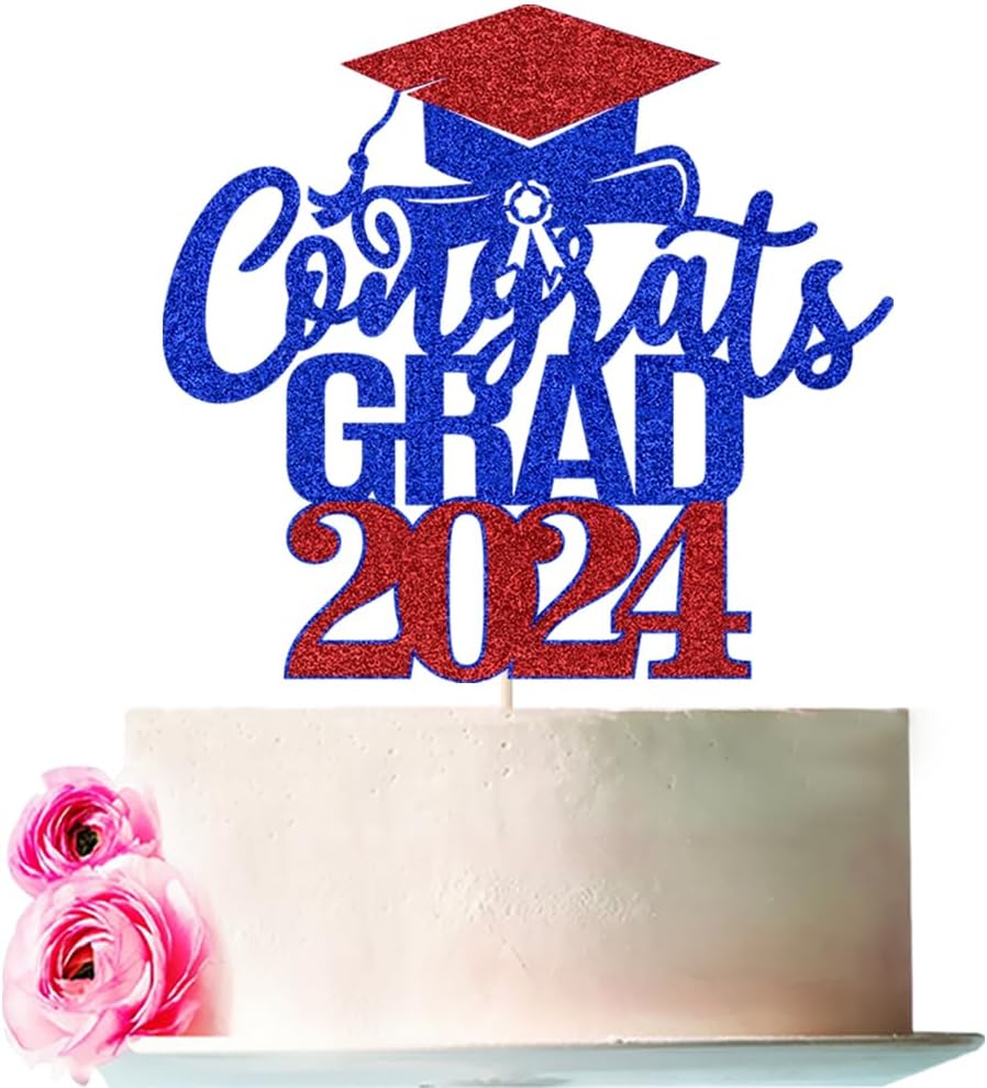 Congrats Grad Cake Topper 2025,Graduation Decorations 2025,Congratulation Graduation Party Decoration Supplies 2025