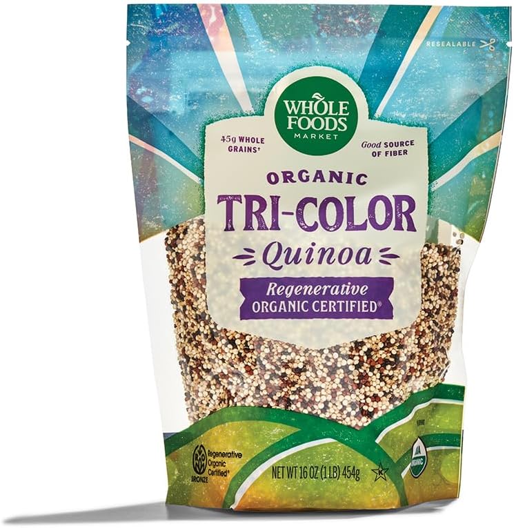 WHOLE FOODS MARKET Organic Tri Color Quinoa, 16 OZ