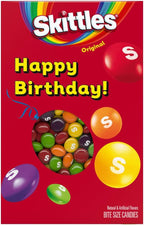 SKITTLES Original Chewy Candy Happy Birthday Card & Gift Box All in One Birthday Present for All Ages, 11.28 Oz Box