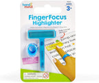 hand2mind FingerFocus Highlighter, Guided Reading Strips, Reading Pointers for Kids, Dyslexia Tools for Kids, ADHD Tools, Special Education School Supplies, Teacher Classroom Must Haves (1 Pack)