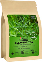 FullChea - Cleavers Tea, 40 Teabags - Premium Dried Cleavers Herb - Natural Galium Aparine Herbal Tea - Non-GMO - Caffeine-Free - Support Daily Body Cleansing