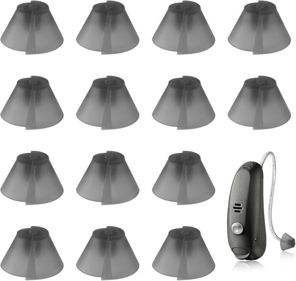 14 Pack Tulip Hearing Aid Domes Universal Replacement, Fit Standard Receiver BTE RIC, Comfortable and Soft for Open Air