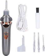 Ear Wax Removal Tool, Upgraded Ear Cleaner with LED Light, Electric Vacuum Ear Wax, Earwax Removal Kit, and Comfortable Earwax Remover for Adults and Kids (Black)