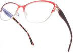 SKYWAY Women's Reading Glasses Elegant Blue Light Blocking Readers Computer Glasses Eyewear Ruby 2.0x