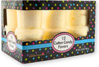 ALBERT'S Cotton Candy – 12 Pack – Yellow Fluffy Sweet Treat – Resealable Tubs – Perfect for Parties & Events (Banana)
