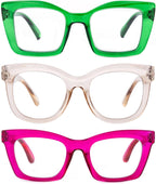 Oversized Reading Glasses for Women Men Fashion Computer Readers Spring Hinge Eyeglasses