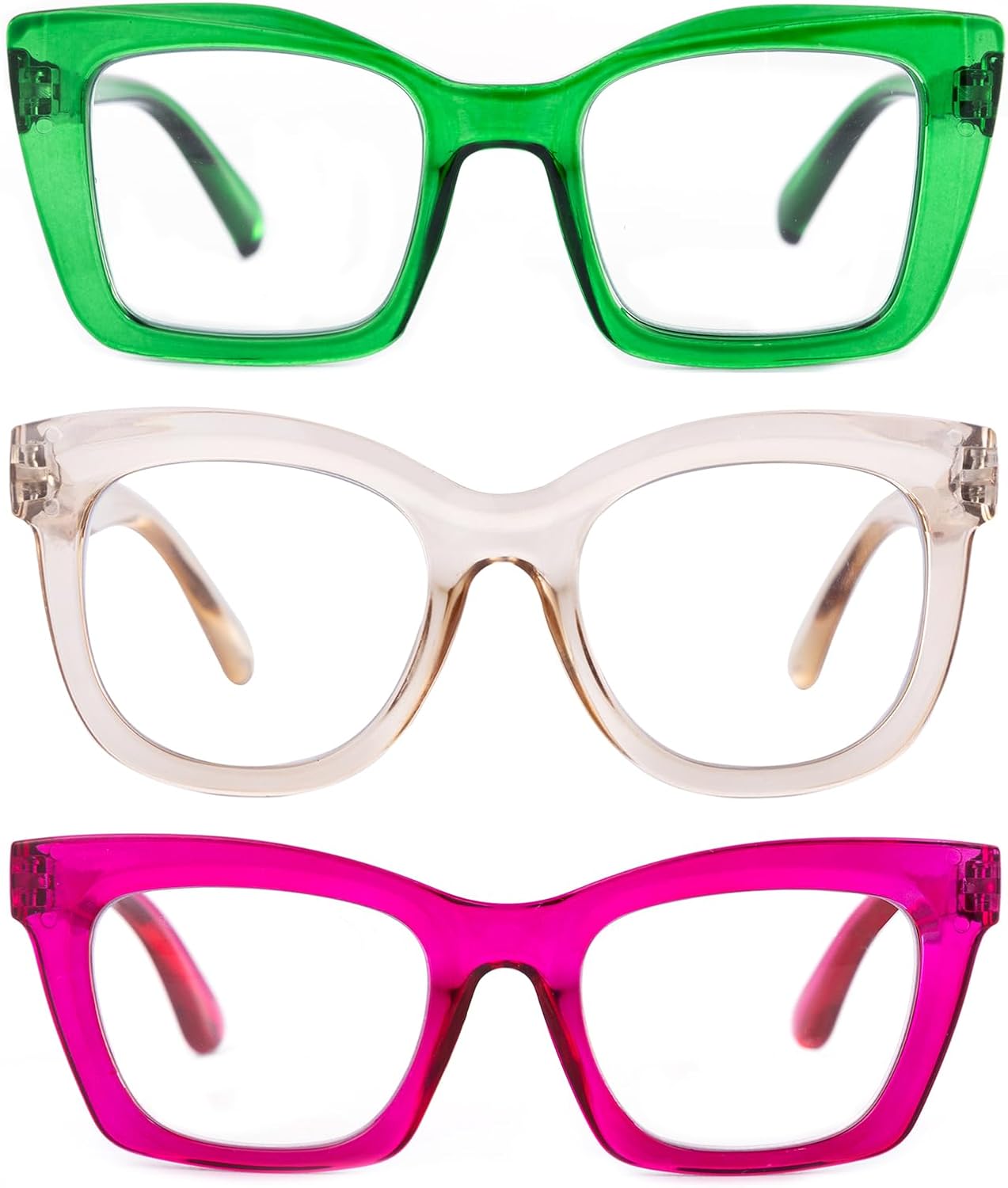 Oversized Reading Glasses for Women Men Fashion Computer Readers Spring Hinge Eyeglasses