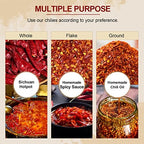 52USA Whole Dried Chilli Peppers, Medium Spicy Dried Chilies 4 Oz, Natural and Premium Red Chili Pepper, Szechuan Red Peppers, Whole Dry Chili Pepper, Medium Hot