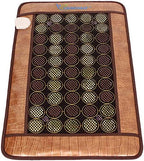Henri- Far Infrared 4 Amethyst, 25 Jade, 26 Tourmaline Bead Heat Stone Mat (32" L x 20" W) - Adjustable Temperature - Heating Pad