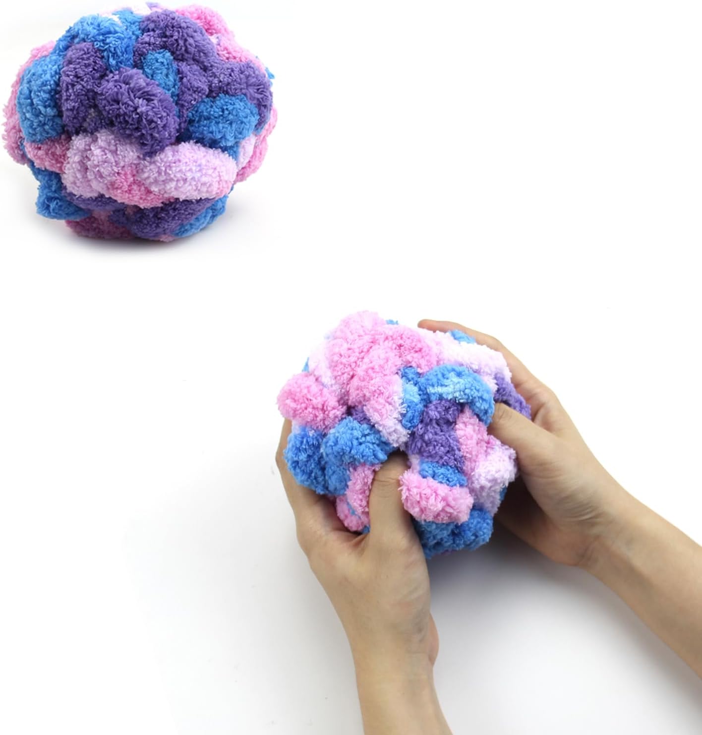 Sensory Fidget Ball for Anxiety Relief and Alzheimer's Dementia - Squeezeable Fidget Ball for Alzheimer's Dementia, Autism, ADHD, Bouncy Ball for Skin Pickers and Special Needs (Blueberry)