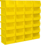 Akro-Mils 30210 AkroBins Plastic Storage Bins, Space-Saving Stackable Bins for Garage, Pantry, Craft Organization, 5" x 4" x 3", Yellow, 24-Pack