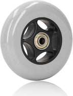 Wheelchair Wheel, 4in Outer Diameter Skidproof Low Noise Rubber Wheelchair Wheels Assembly, Walker Caster Replacement with Wheel Hub for Wheelchair, Walker, Rollator, Trolley