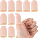 Joez Wonderful 10pcs Gel Finger Cots, Silicone Finger Covers, Thumb Protector Finger Support Protector Caps Gloves