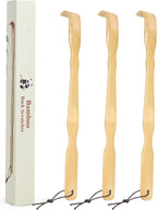 YIMICOO Wooden Bamboo Back Scratcher, 17 Inch Long Handle Back Scratchers for Adults Men Women, with Beautiful Gift Packaging (3 Pack)