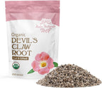Halo Naturals Organic Devil's Claw Root Cut & Sifted, 4 Ounces (Harpagophytum zeyheri) USDA Certified | Resealable Pouch| Packaged in The USA