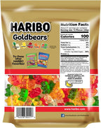HARIBO Goldbears Gummi Candy - Resealable 10 oz. Bag (Pack of 2)