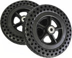 2Pcs 7 Inch Solid Front Wheels Replacement for Wheelchairs, ABS Plastic Wheel Hub, 7×1.3 Honeycomb Rubber Tire Wheel Assembly