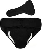 Adult Cloth Diaper Covers Waterproof, Adjustable Incontinence Plastic Pants with Absorbent Liner, Washable Rubber Diaper Underwear (Black, Large)