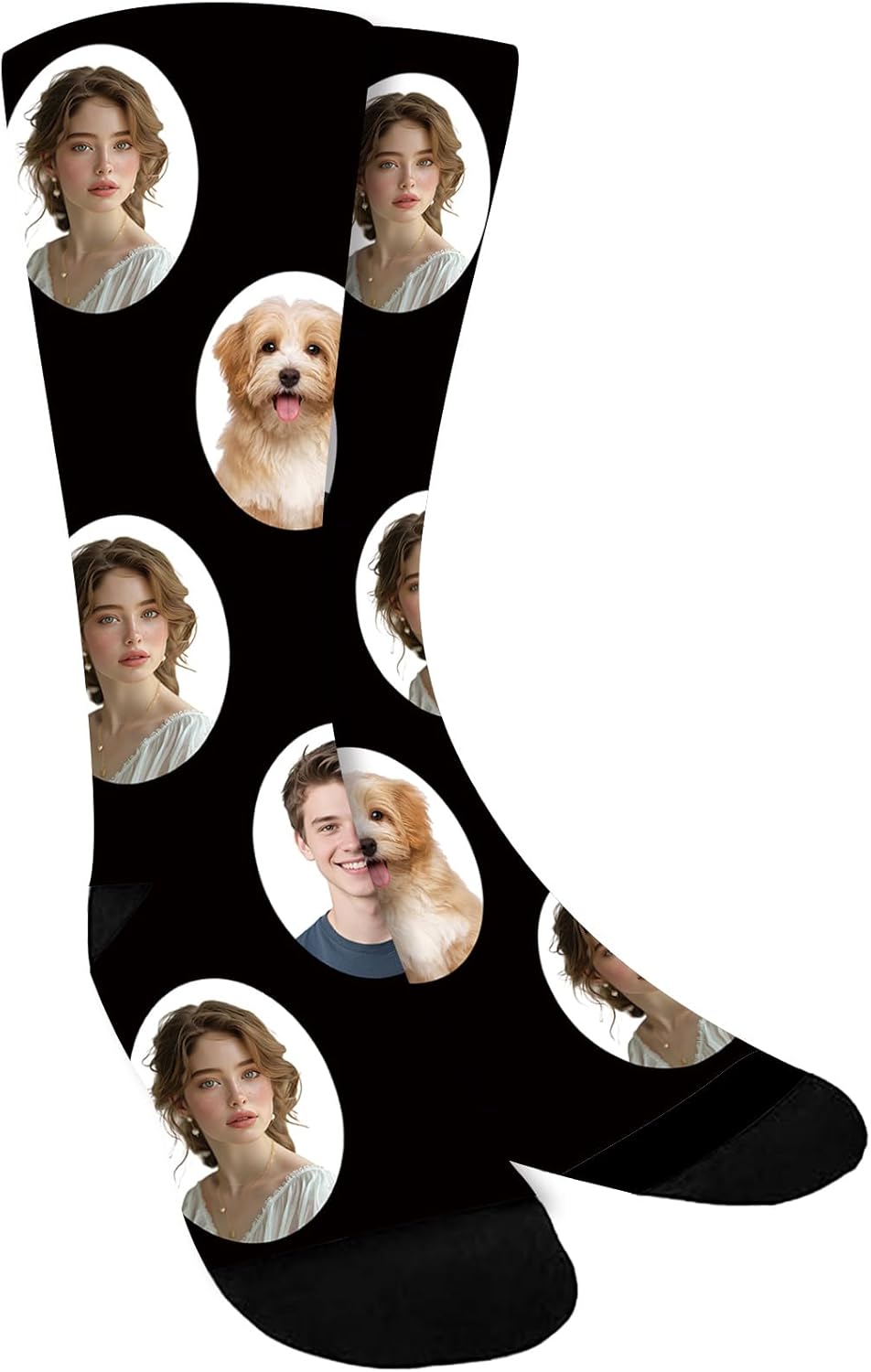 Bemaystar Custom Socks with Photo,Personalized Gifts for Men,Personalized Socks for Him Her