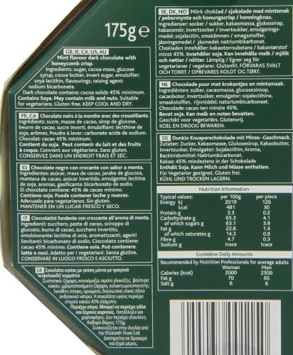 Elizabeth Shaw Mint Crisp Dark Chocolate (175g) - Pack of 2