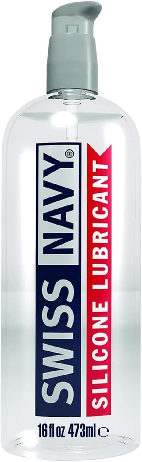 Swiss Navy Premium Silicone Based Lubricant - 16 oz - Personal Lube for Men, Women & Couples - Condom, Latex Safe - Hypoallergenic - Unscented