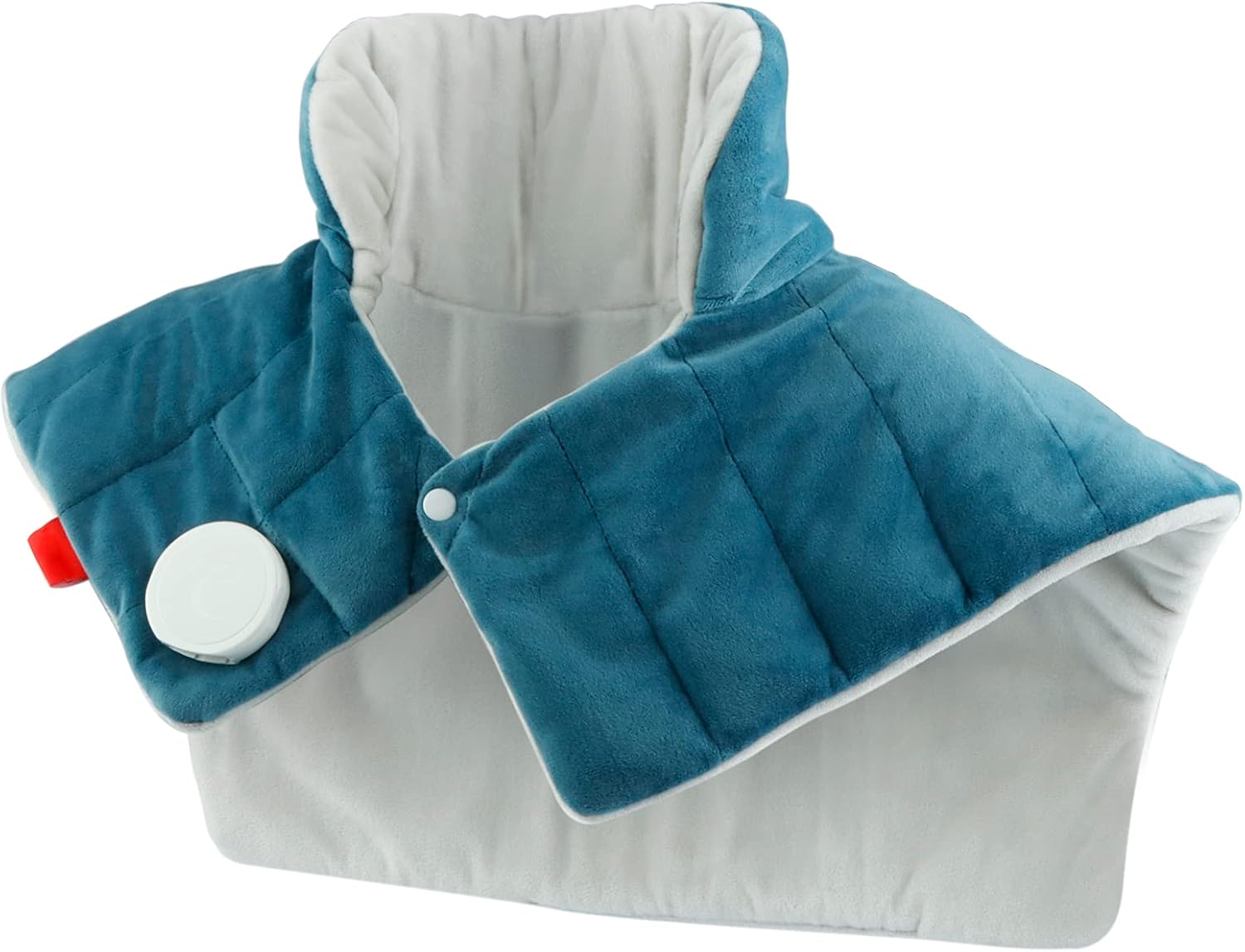Comfytemp Heating Pad for Neck and Shoulders and Back, 2.6lb Weighted Electric Heating Pads FSA Eligible, Mothers Day Gifts for Mom Women Her, HSA Large Heated Wrap - 9 Heat Settings & 11 Timers, Blue