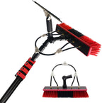 Water Fed Telescopic Brush, Window Cleaning Tools for High Window, Solar Panel Cleaning Kit with Extension Poles, Conservatory Roof Cleaner,5.4m/18ft