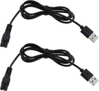 eMagTech 2Pcs 5V Shaver Trimmer USB Charger Cable Replacement Part Compatible with Brio Beardscape Hair Shaver Trimmer Power Cord and Other Shaving Tools