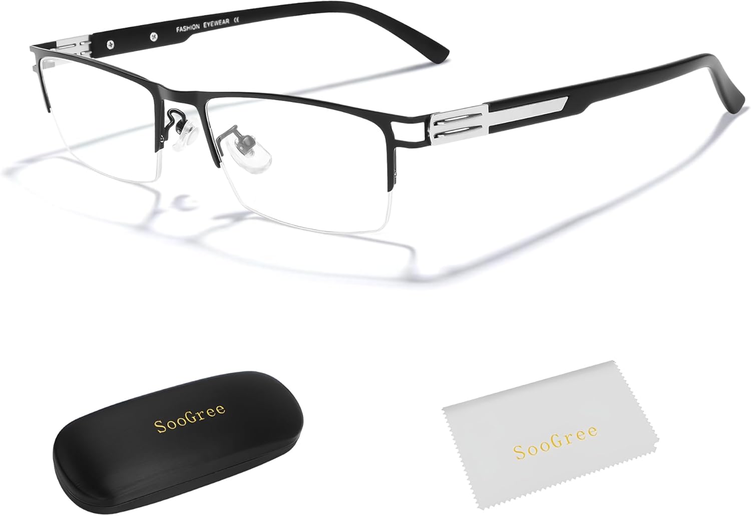 SooGree Blue Light Blocking Multifocus Progressive Reading Glasses Bifocal Far and Near Dual Purpose for Men Reading Glasses