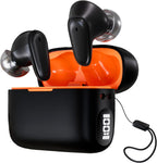 Hearing Aids, Miniature Hearing Amplifiers for Adults with Noise Cancelling,Rechargeable Hearing Aids for Seniors with Crystal Clear Sound, and LEDPower Display (Black-orange)