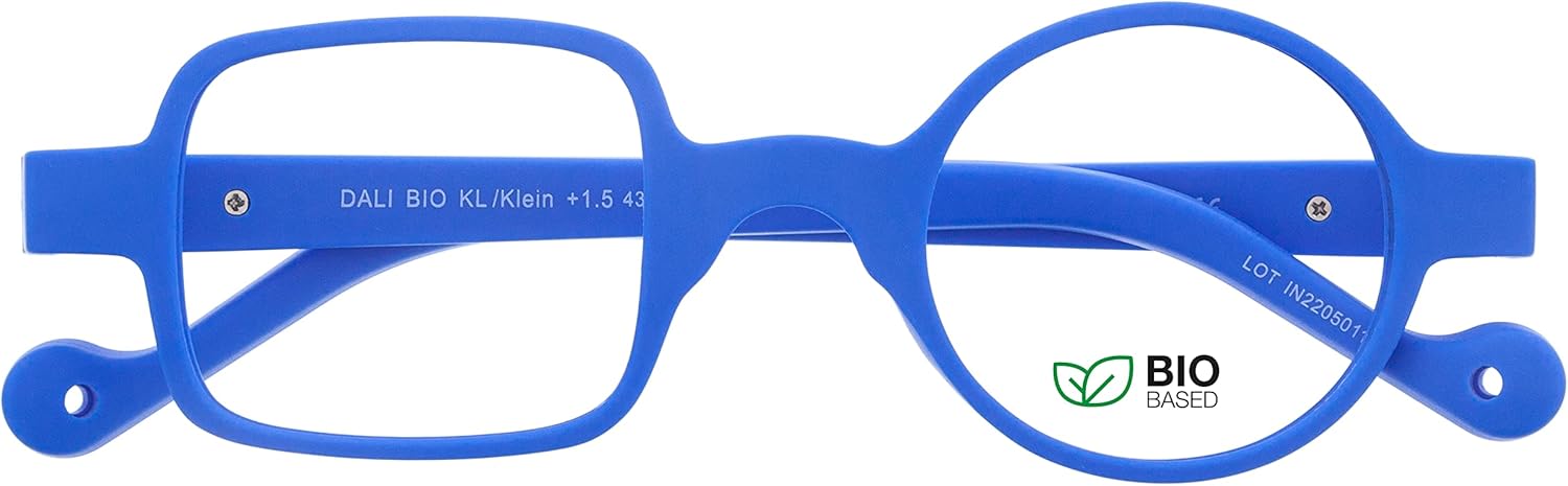 DIDINSKY readers presbyopia reading glasses anti blue light for men and women. Rubber touch, flexible temples and anti-reflective lenses. Klein +0.0 - DALI BIO