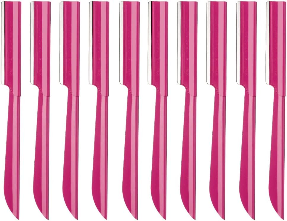 Eyebrow Trimmer, Completely Stainless Steel Eyebrow Razor Shaper for Men and Women, Grooming Shavers(10 pcs/box)