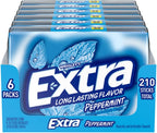 EXTRA Peppermint Sugar Free Chewing Gum Travel Essentials Mega Pack of Mint Refreshing Bulk Gum, 35-Stick Pack