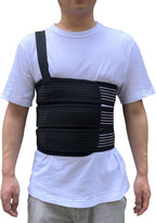 Rib Belt Chest Binder for Broken Injury Ribs, Elastic Rib Brace Compression Support to Reduce Rib Cage Pain, Fractured, Dislocated and Post-Surgery Ribs (L (33" to 43"))