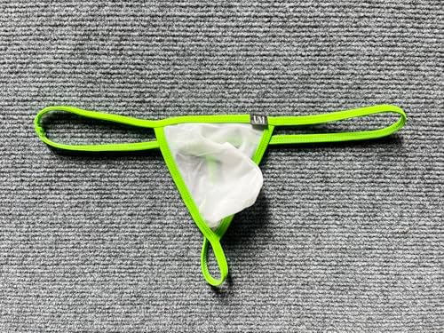 Gogobear Mens G-String Transparent Thong Sexy Low Rise Breathable Panties Mesh Bulge Pouch T-Back Underwear