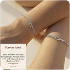 Matching Couple Bracelets – Infinity Promise Love Knot BFF Bracelets for Women & Men, Hypoallergenic Non-Tarnish Friendship Jewelry, Bestie Gifts, Forever Relationship Jewelry for Her/Him