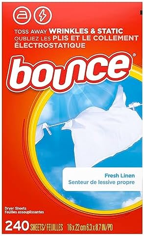 Bounce Fabric Softener Sheets, Fresh Linen Scent, 240 Count