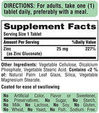 Puritan's Pride Zinc 25 mg Tablets, 100 Count