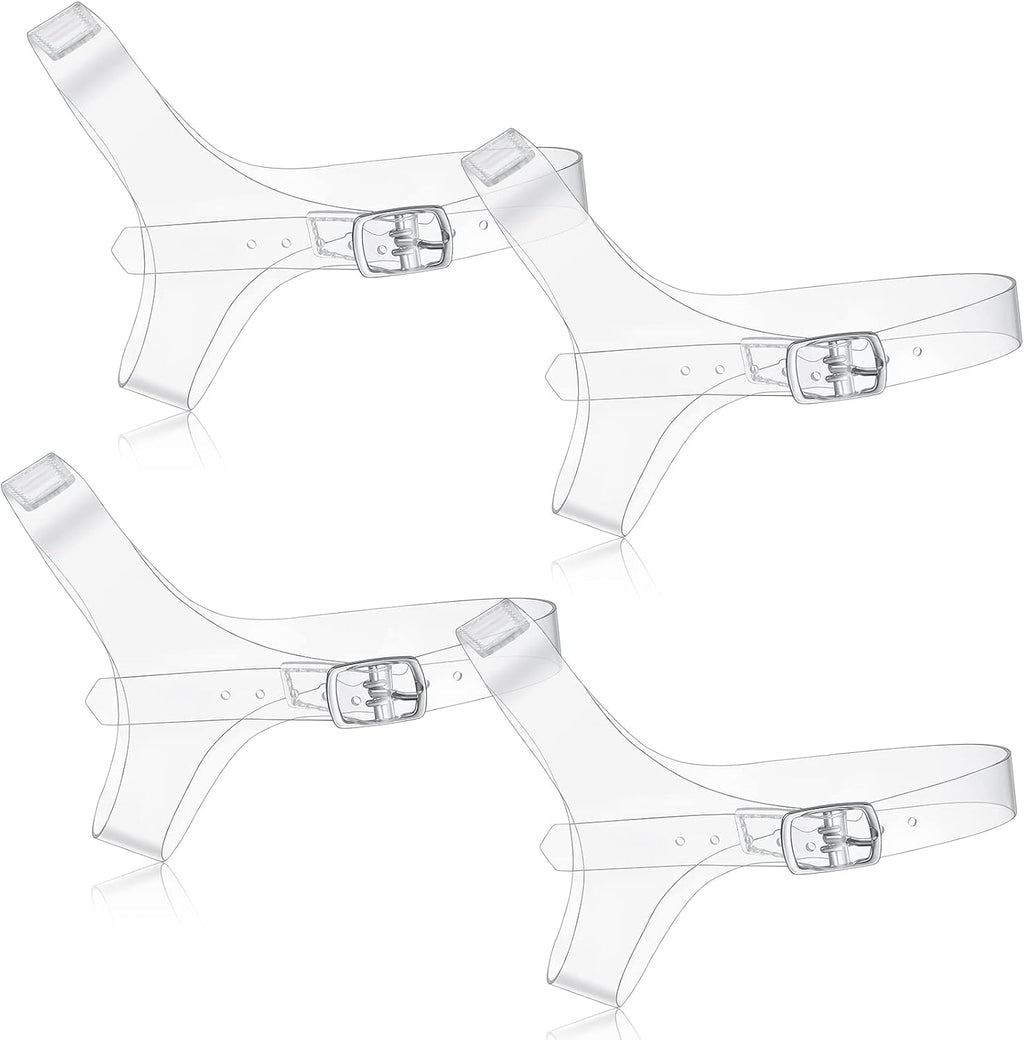 Xinnun 2 Pairs Shoe Straps for High Heels Clear Detachable Shoe Belt Ankle Strap Women Anti Loose Shoelace Accessories(Classic Style)