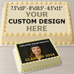 CUSTOM EDIBLE PHOTO CAKE TOPPER: Make Your Celebration Truly One-Of-A-Kind! Upload Your Favorite Photo for an Eye-Catching, Personalized Edible Cake Topper - 8"X10.5"