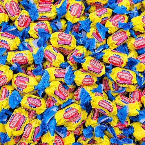 Bubble Gum Bulk Candy - 100 Pieces of Individually Wrapped Bubble Gum DubbleBubble Candy Bag - Bulk Chewing Gum Candy for Parties and Events - 100 Pieces