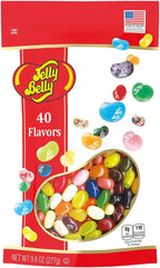 Jelly Belly 40 Assorted Jelly Beans, Resealable 9.8 Ounce Pouch Bag - 40 Assorted Flavors - Kosher, Fat Free Candy