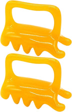 2pcs Beeswax Resin Body Massage Tools Double Push Back Neck Shoulder Massagers Handheld for Relief and Muscle Relaxation