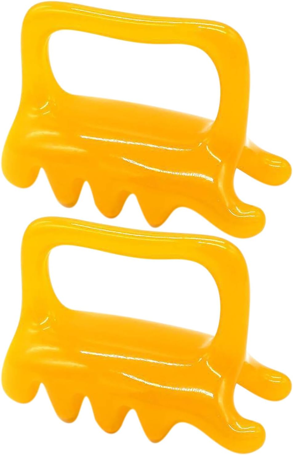 2pcs Beeswax Resin Body Massage Tools Double Push Back Neck Shoulder Massagers Handheld for Relief and Muscle Relaxation