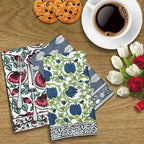 DIYANAIMPEX 10 Pc Cotton Cloth Napkins Hand Block Print Hand Made Size 16x16 Inch Printed Home Decor Indian Eco Friendly Mix Lot Dinner Napkins (Multiborder)